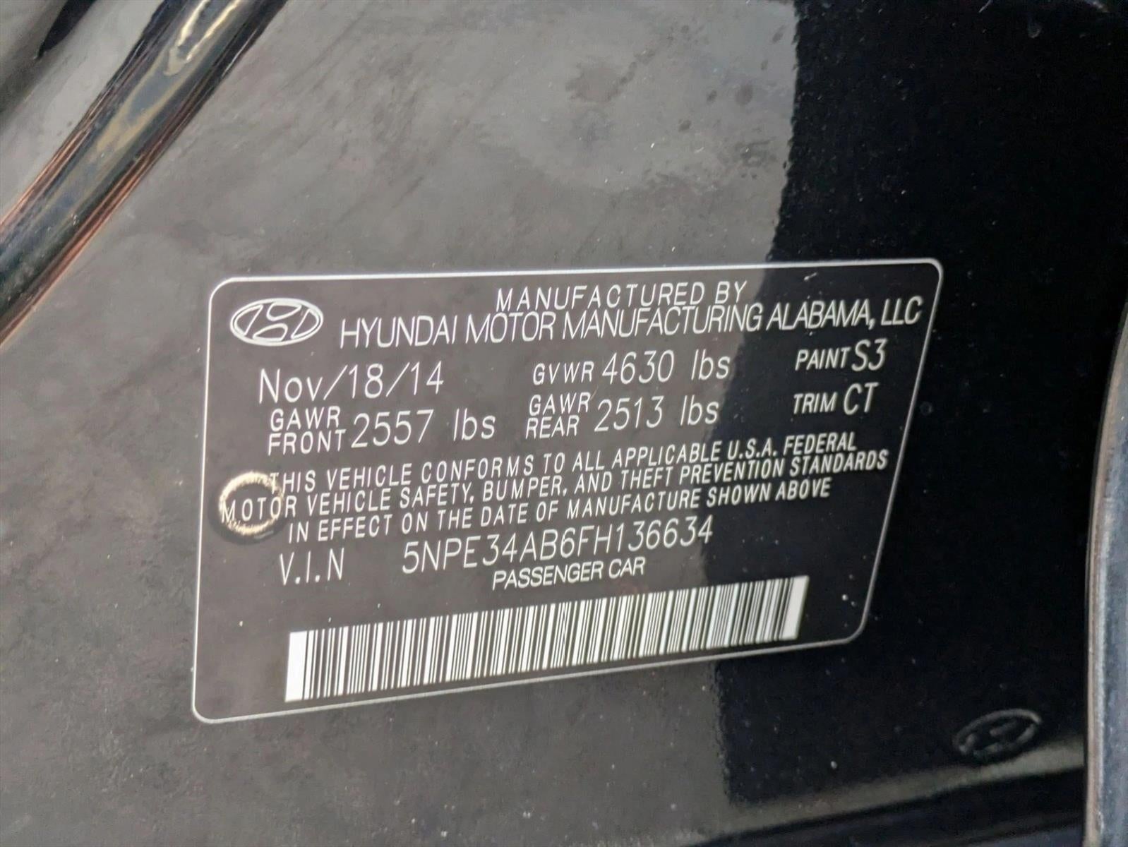 2015 Hyundai Sonata 2.0T Limited