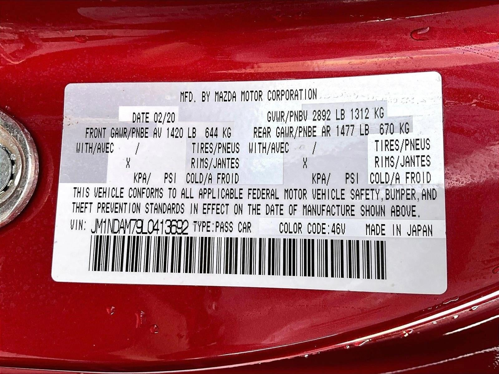 2020 Mazda Mazda MX-5 Miata RF Grand Touring