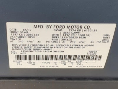 2018 Ford Explorer XLT