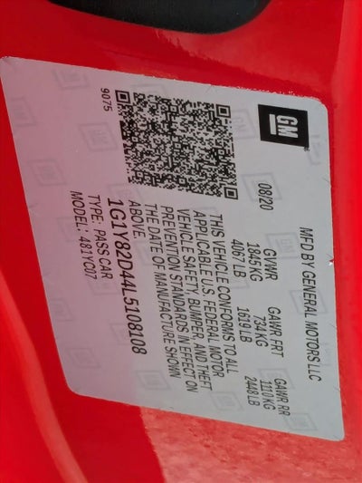 2020 Chevrolet Corvette Stingray 3LT