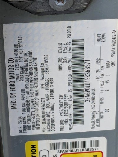 2014 Ford Fusion SE Hybrid