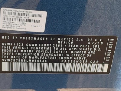 2020 Volkswagen Jetta 1.4T S