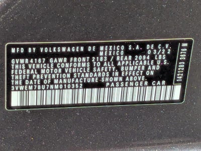 2022 Volkswagen Jetta 1.5T SE