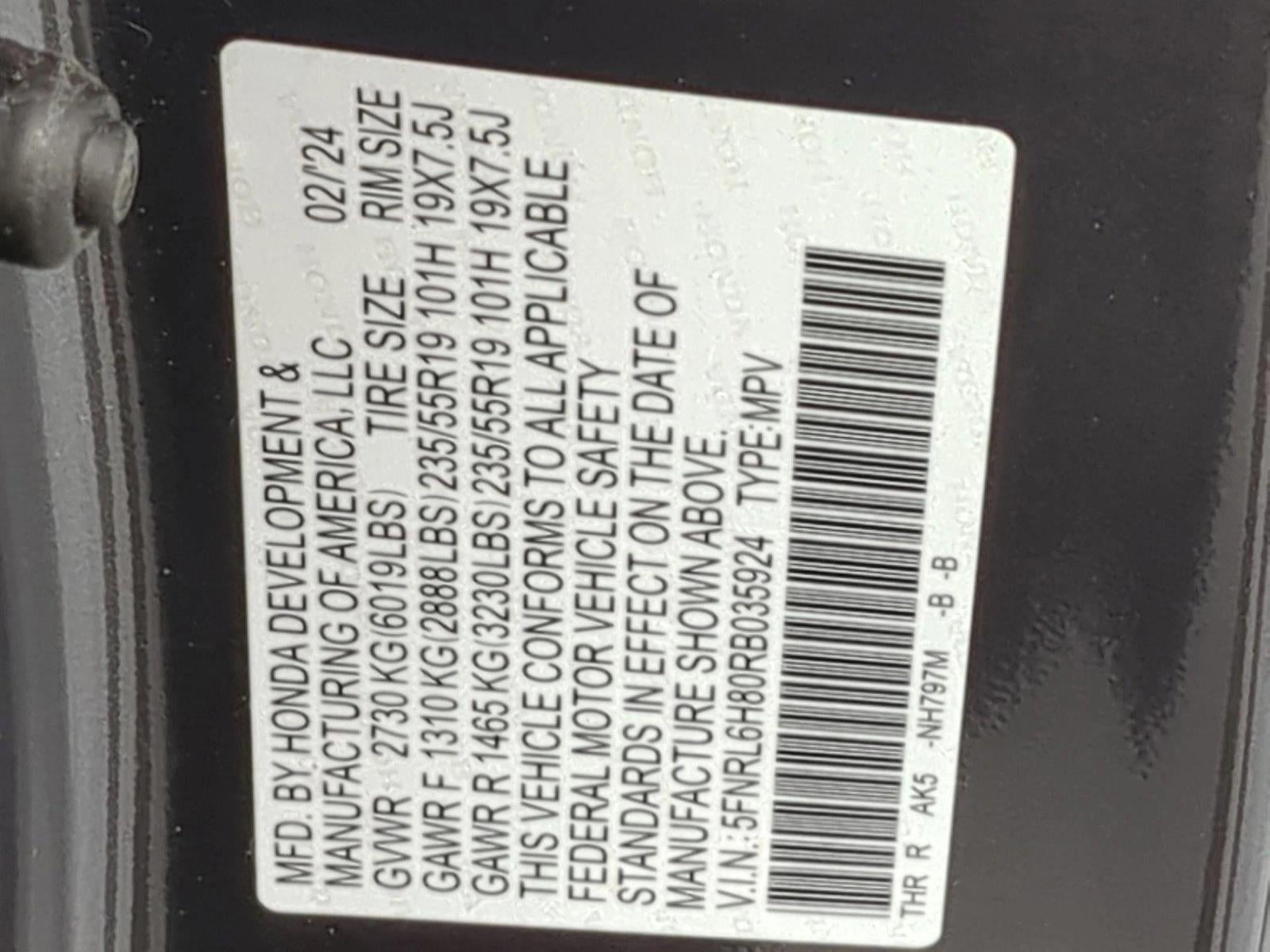2024 Honda Odyssey Touring