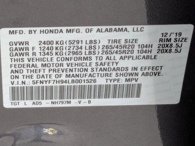 2020 Honda Passport Touring