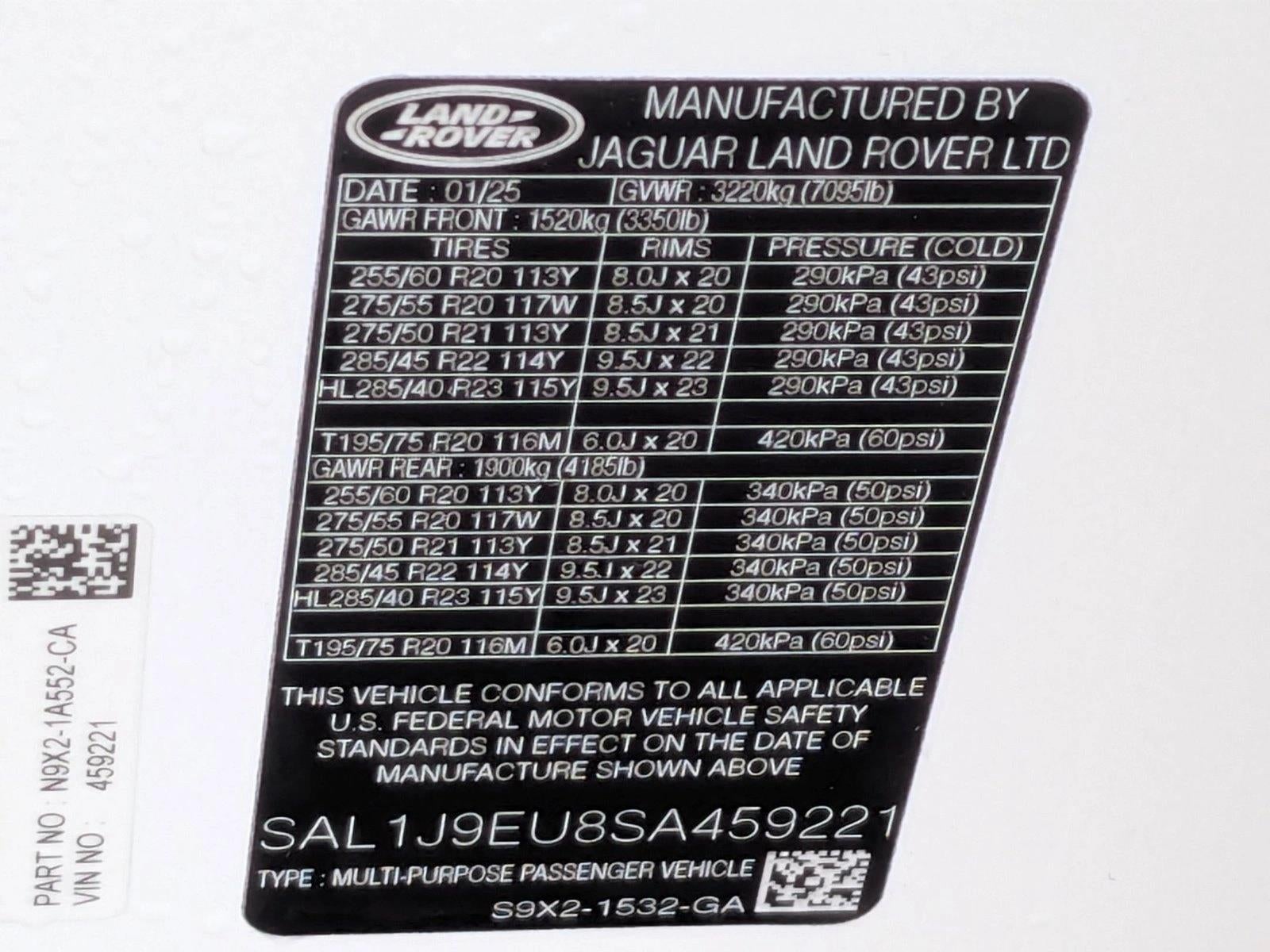 2025 Land Rover Range Rover Sport S