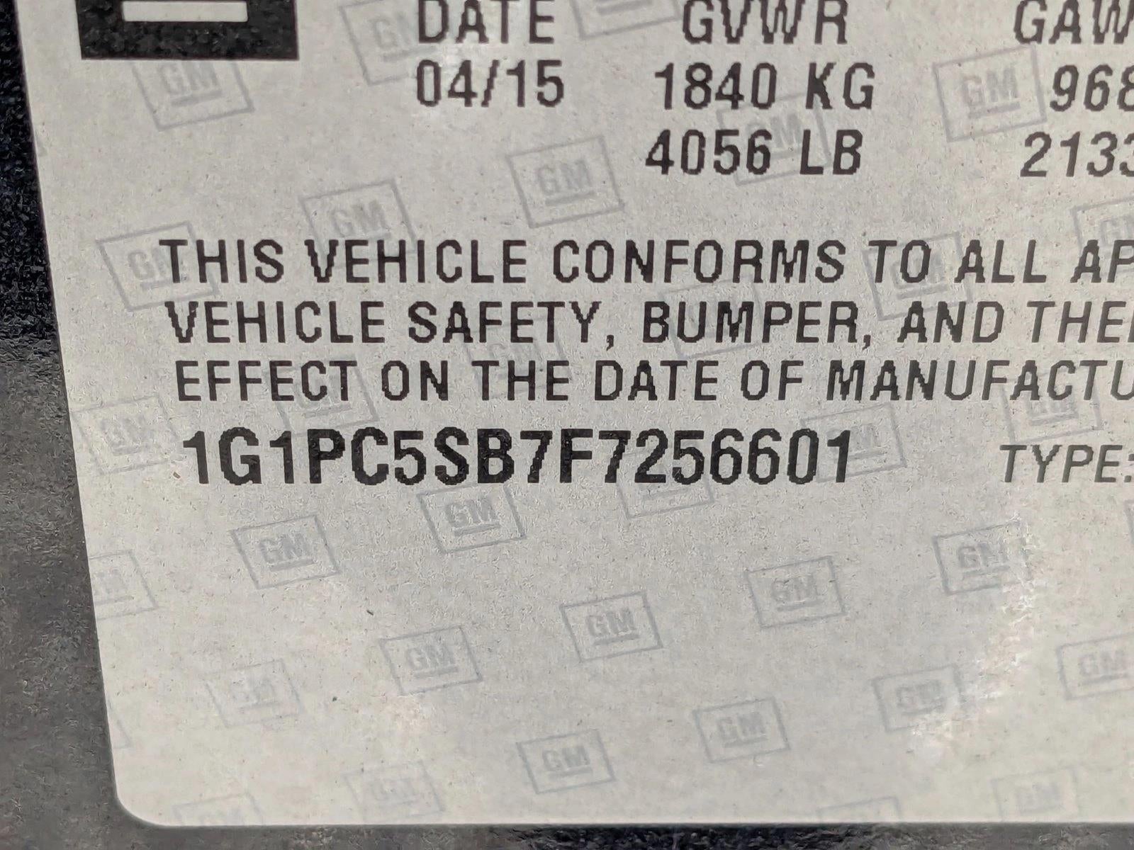 2015 Chevrolet Cruze LT