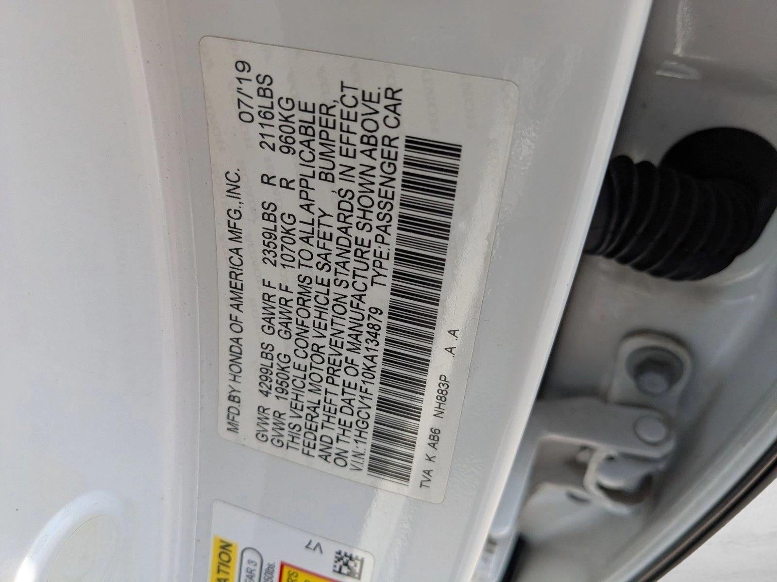 2019 Honda Accord Sedan LX 1.5T