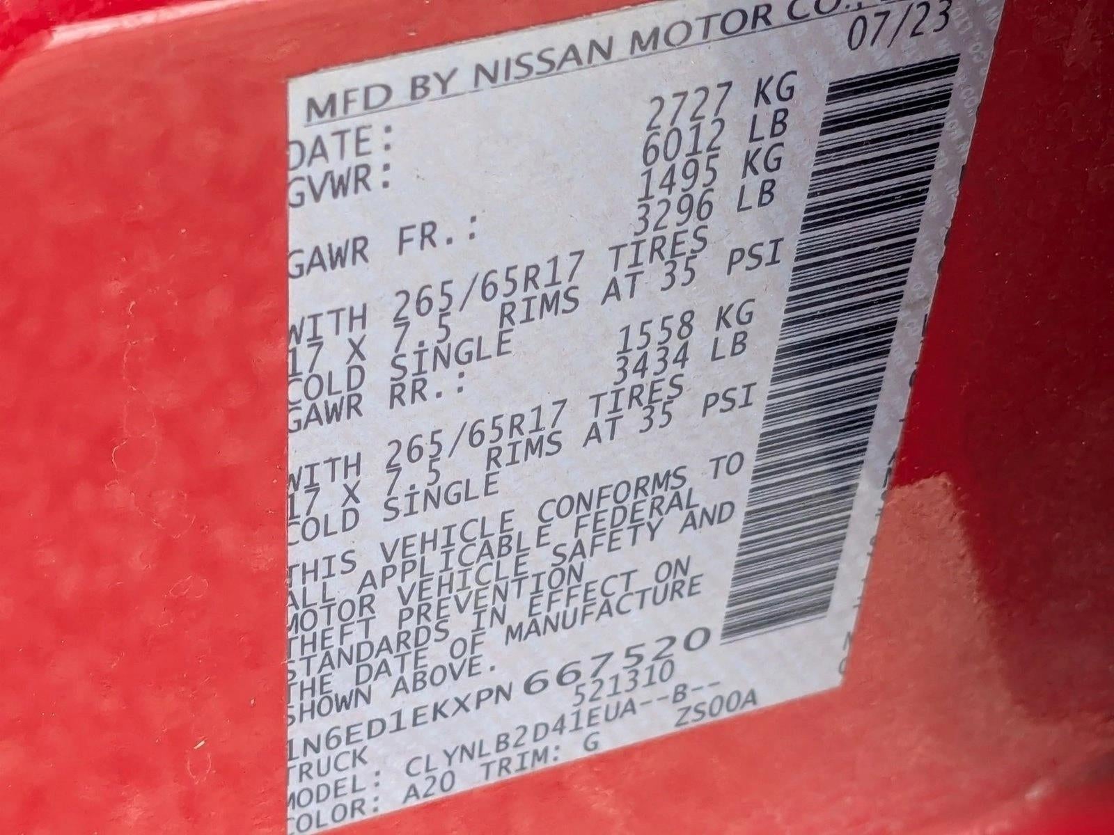 2023 Nissan Frontier SV