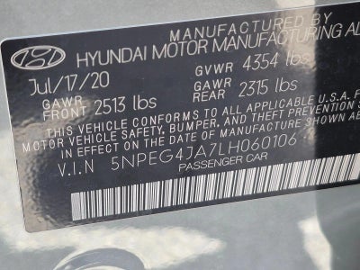 2020 Hyundai Sonata SE