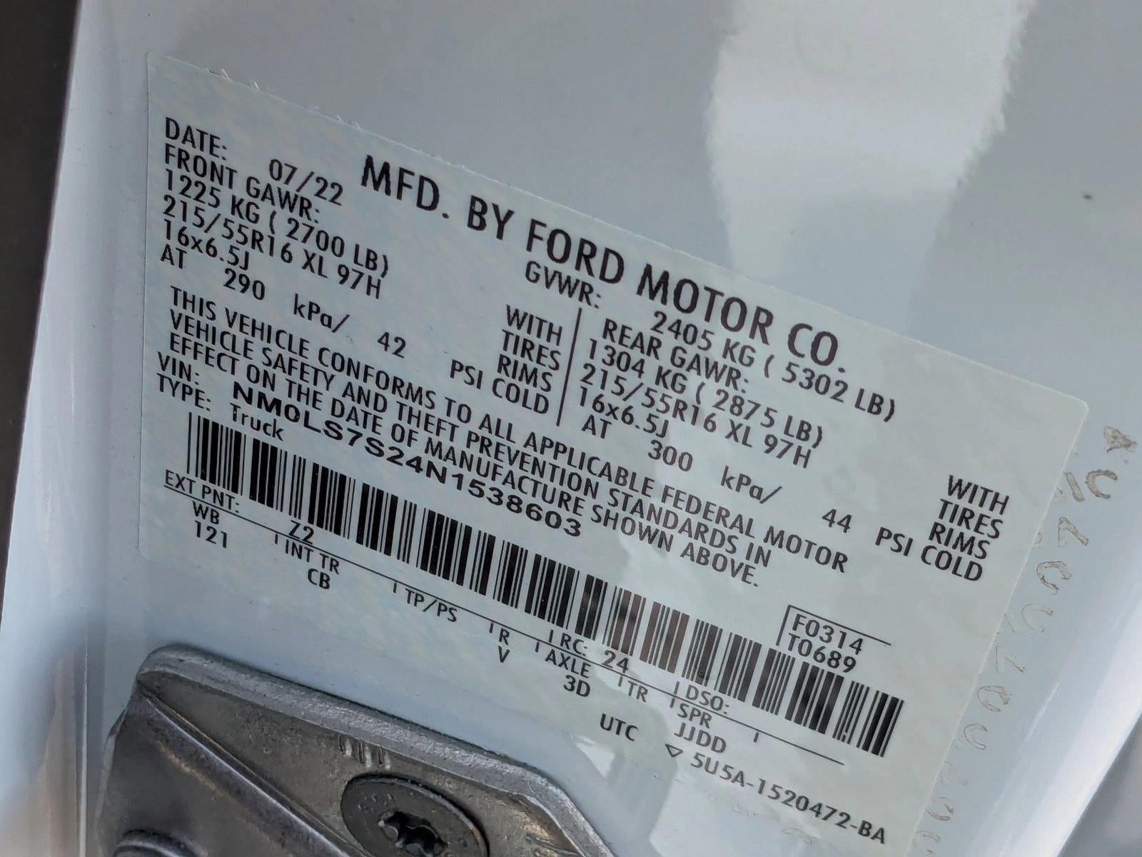 2022 Ford Transit Connect XL Cargo Van