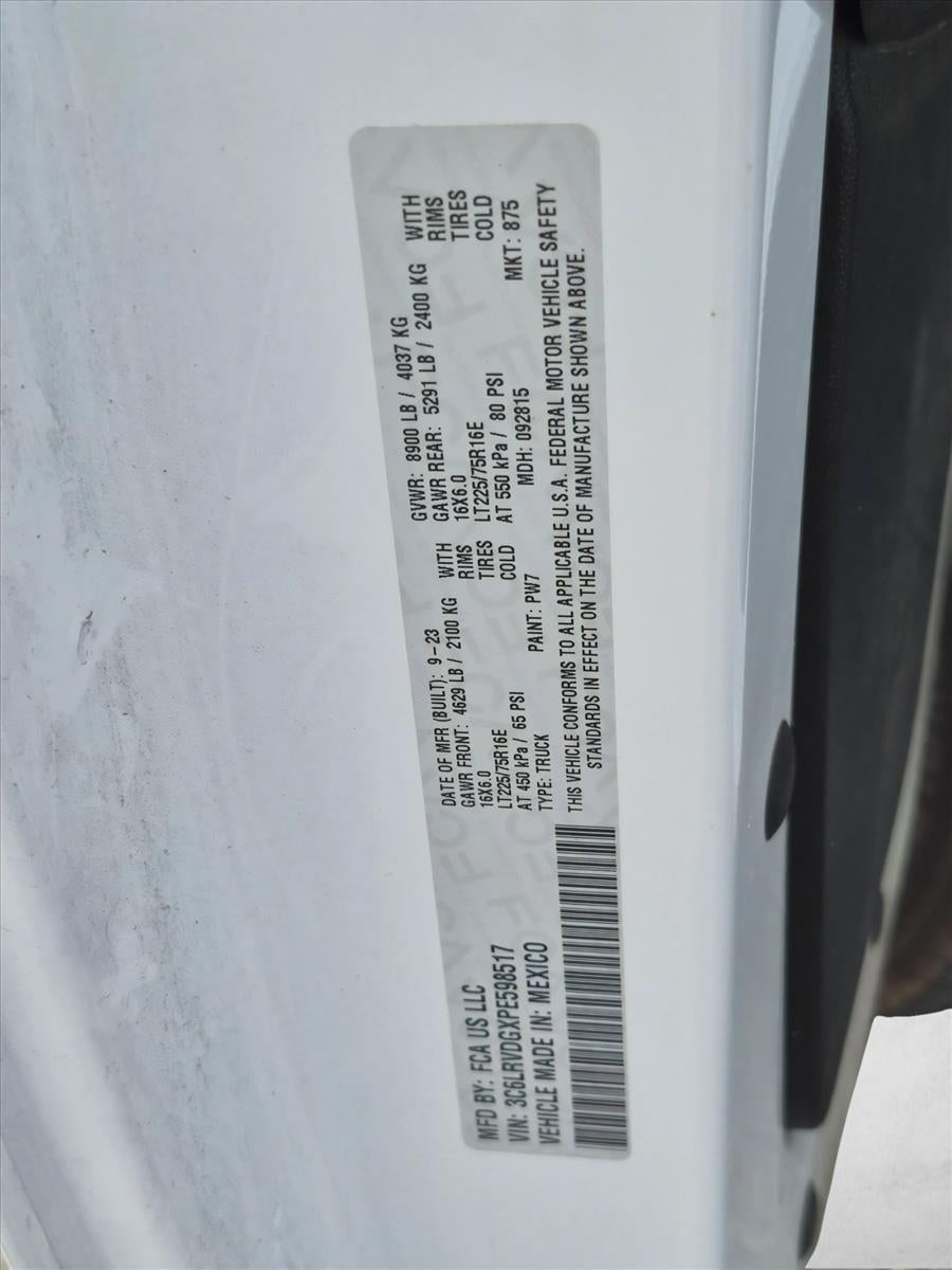 2023 RAM ProMaster Cargo Van Base