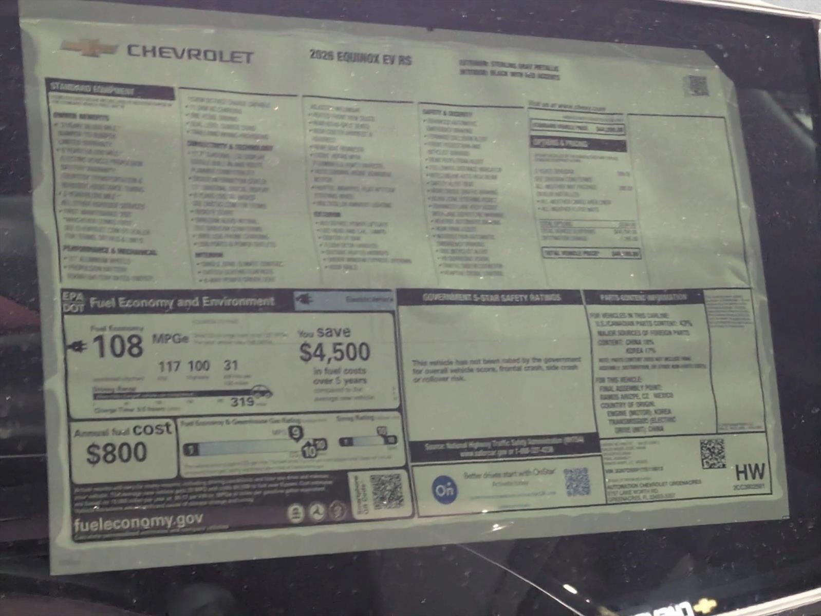 2026 Chevrolet Equinox EV RS