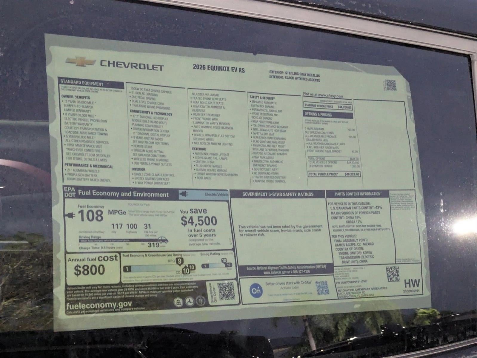 2026 Chevrolet Equinox EV RS