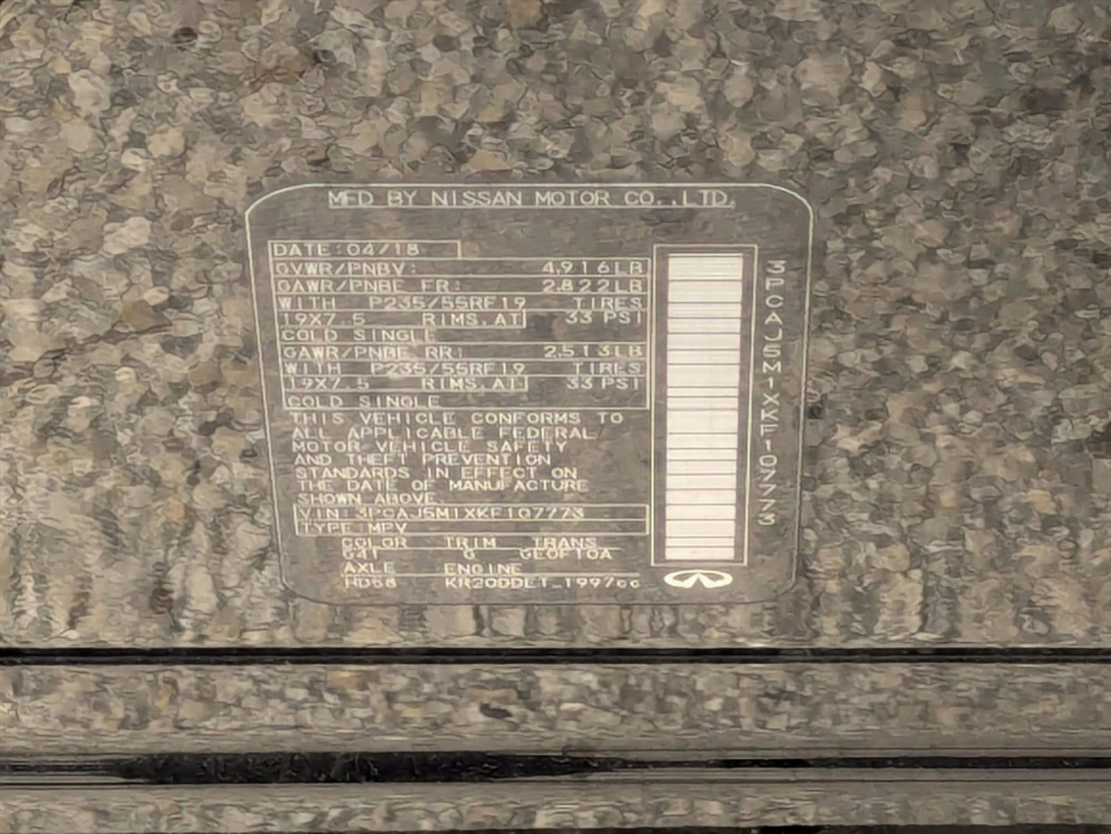 2019 INFINITI QX50 LUXE