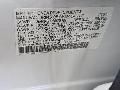 2022 Acura MDX Technology Package