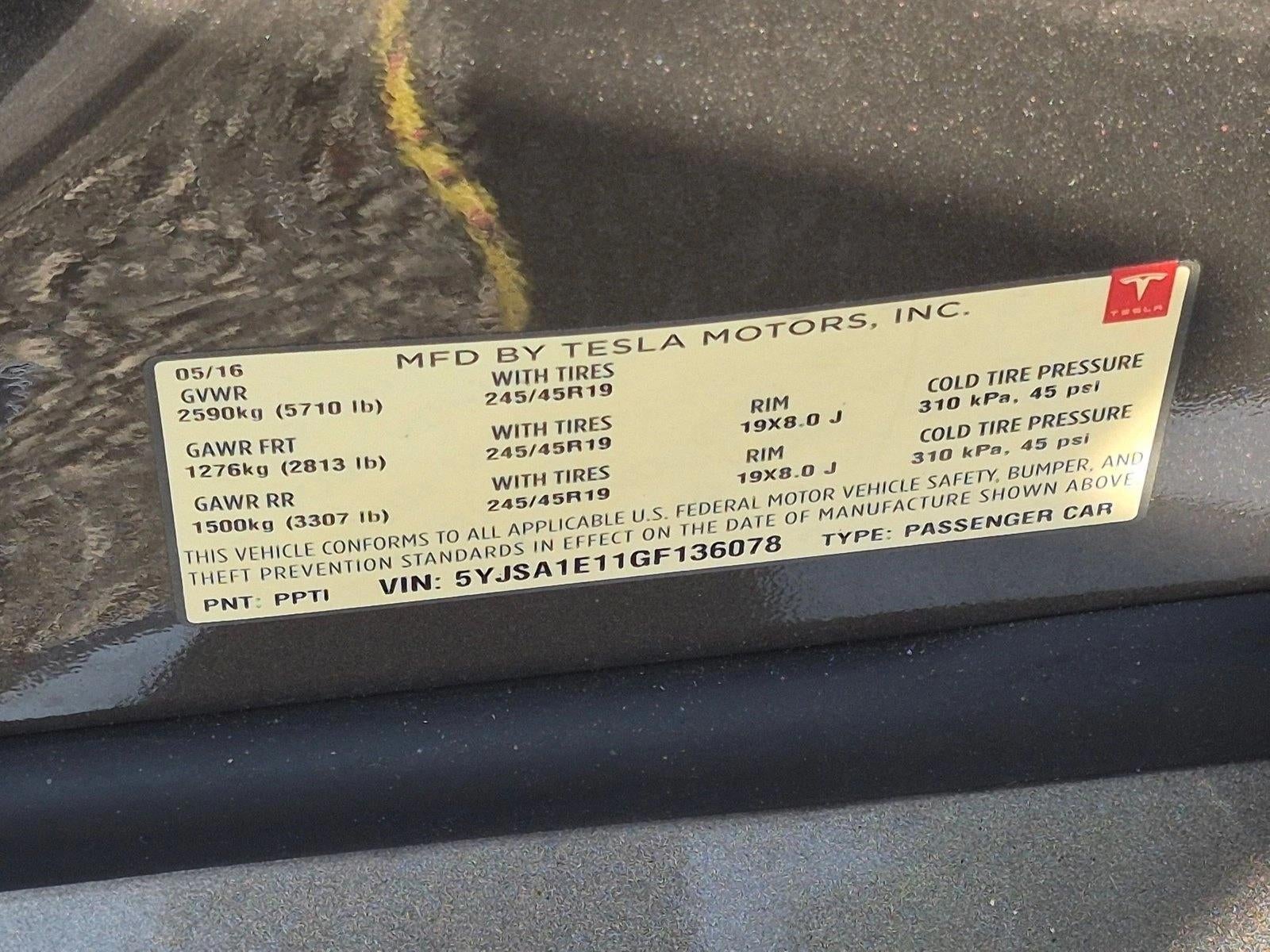 2016 Tesla Model S 70 kWh Battery
