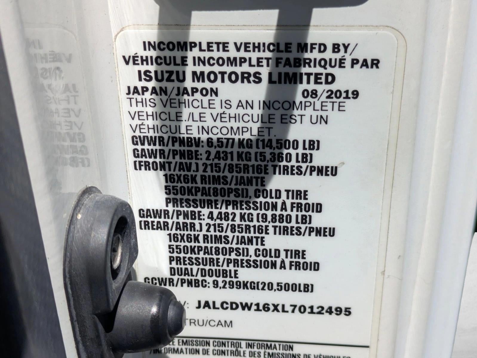 2020 Chevrolet Low Cab Forward 4500 HD 2WD REG CAB 132.5"