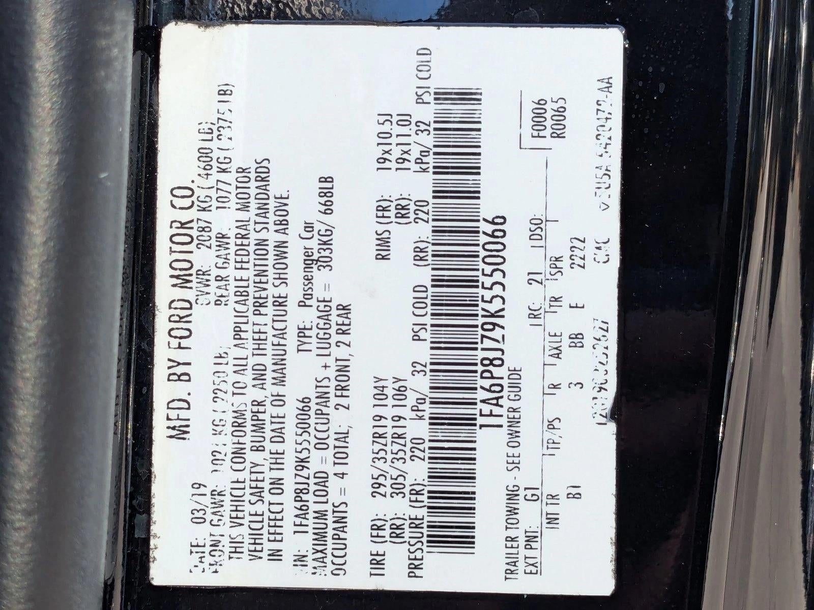 2019 Ford Mustang Shelby GT350 Fastback