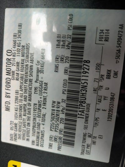 2022 Ford Mustang EcoBoost Premium Convertible