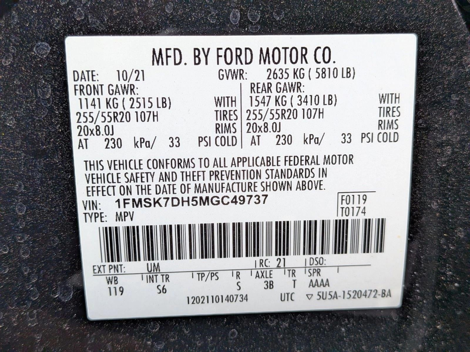 2021 Ford Explorer XLT RWD