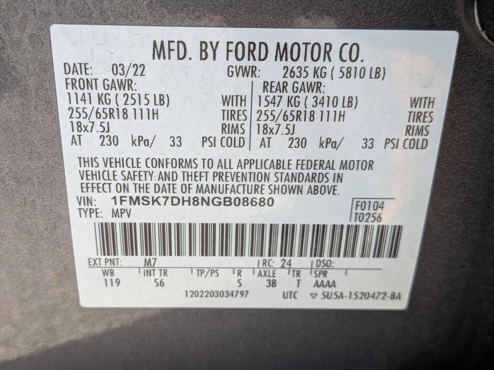 2022 Ford Explorer XLT RWD