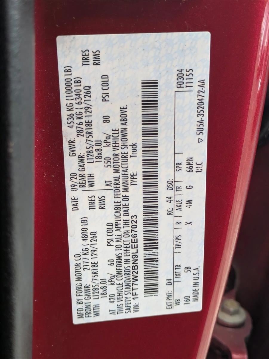 2020 Ford Super Duty F-250 SRW LARIAT 4WD Crew Cab 6.75' Box