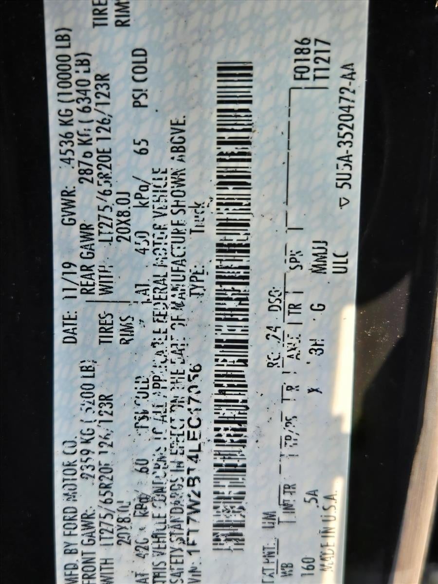 2020 Ford Super Duty F-250 SRW LARIAT 4WD Crew Cab 6.75' Box