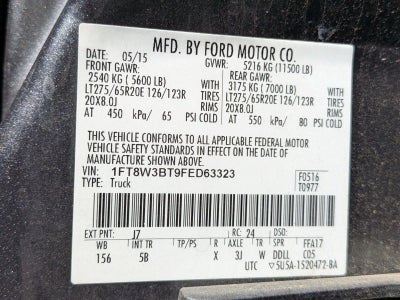 2015 Ford Super Duty F-350 SRW 4WD Crew Cab 6-3/4 Ft Box Lariat