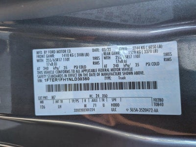2022 Ford Ranger XLT 4WD SuperCab 6' Box
