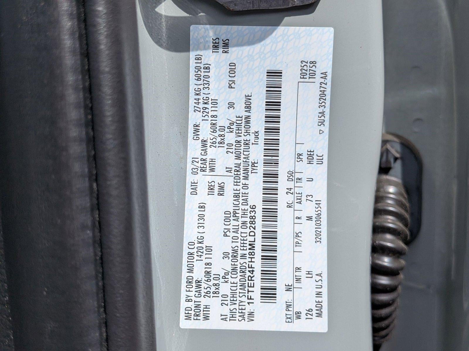 2021 Ford Ranger XL 4WD SuperCrew 5' Box