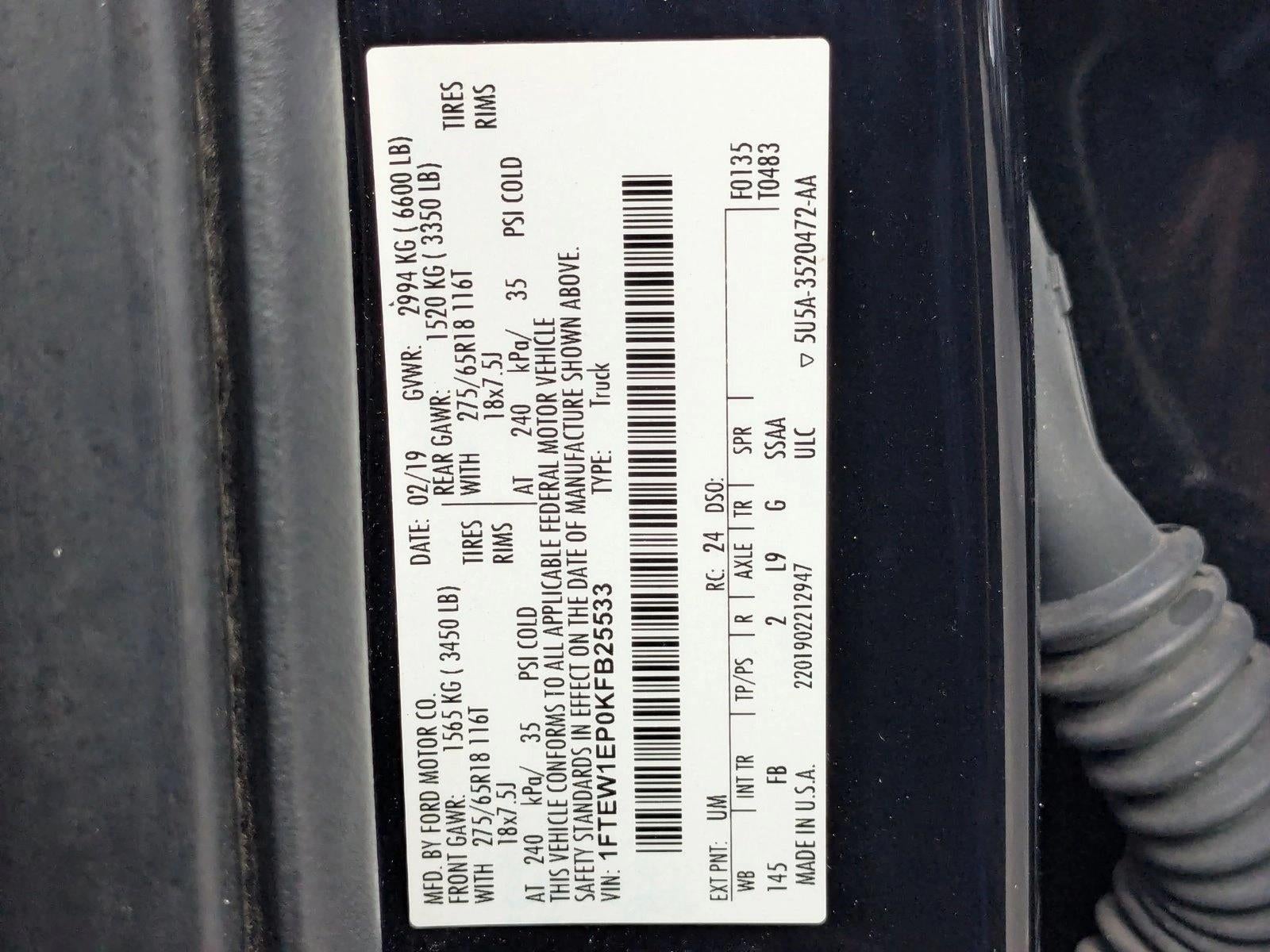 2019 Ford F-150 XLT 4WD SuperCrew 5.5' Box