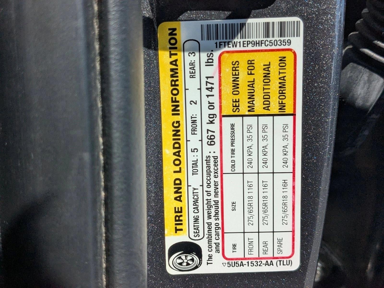 2017 Ford F-150 XLT 4WD SuperCrew 5.5' Box