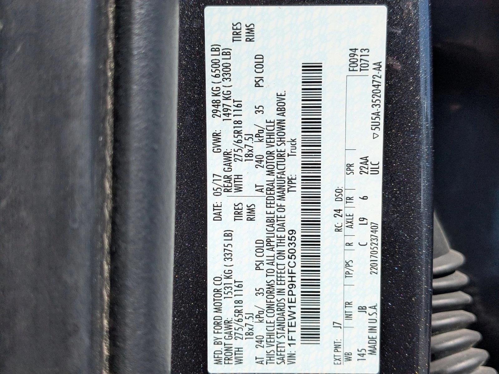 2017 Ford F-150 XLT 4WD SuperCrew 5.5' Box