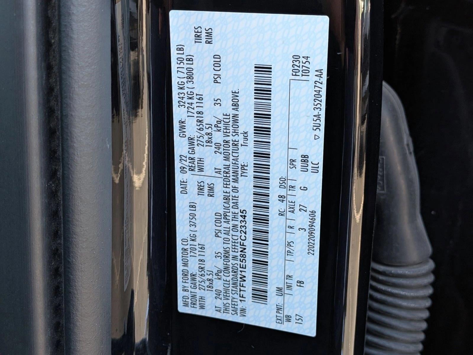 2022 Ford F-150 XLT 4WD SuperCrew 5.5' Box