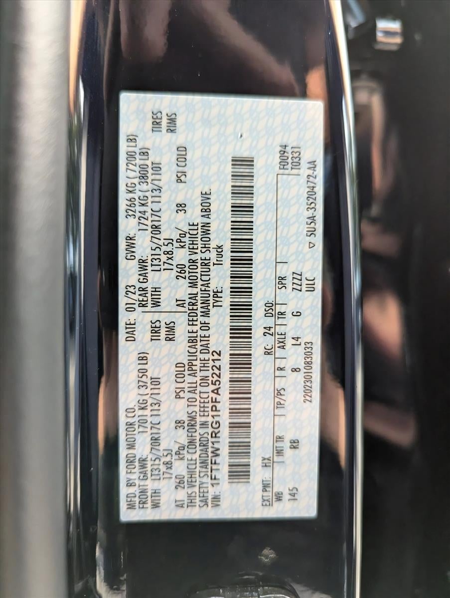 2023 Ford F-150 Raptor 4WD SuperCrew 5.5' Box