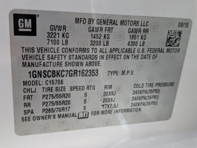 2016 Chevrolet Tahoe 2WD LT