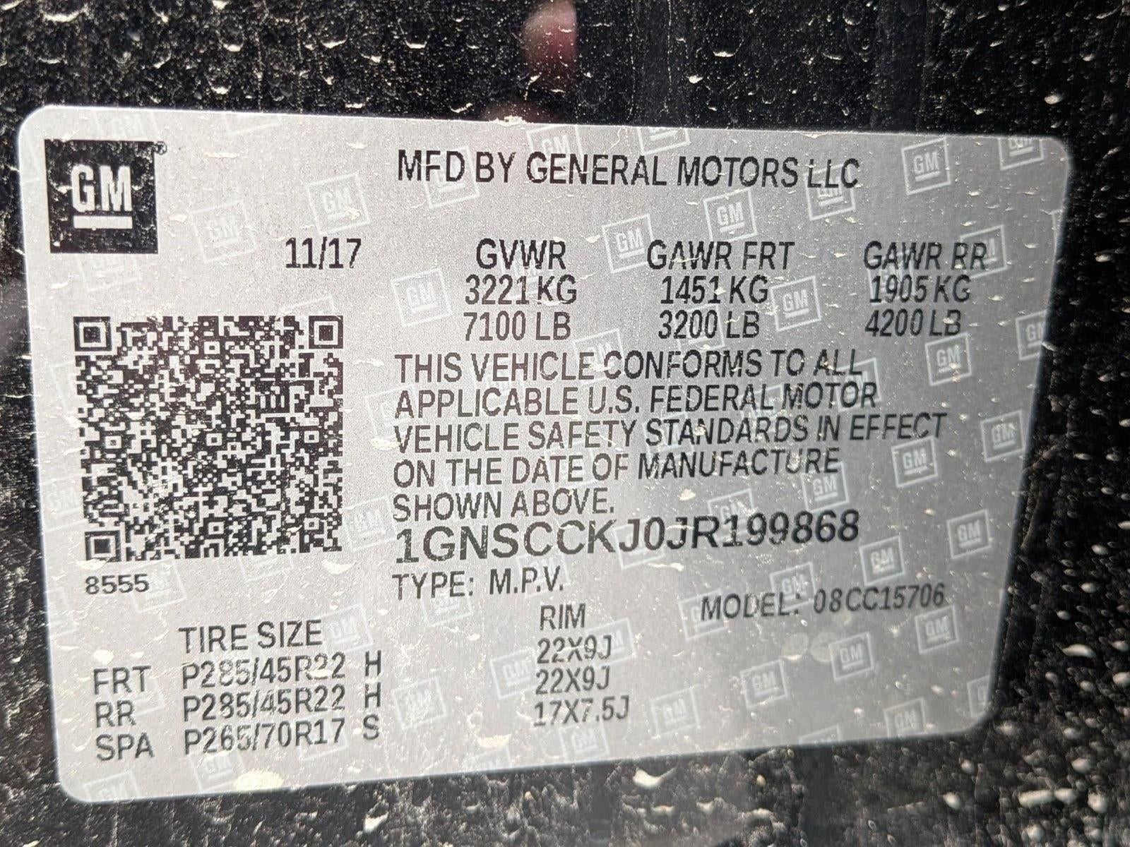 2018 Chevrolet Tahoe 2WD Premier