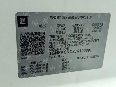 2018 Chevrolet Tahoe 4WD Premier