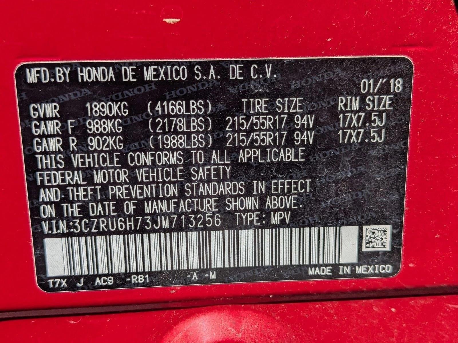 2018 Honda HR-V EX-L Navi AWD CVT