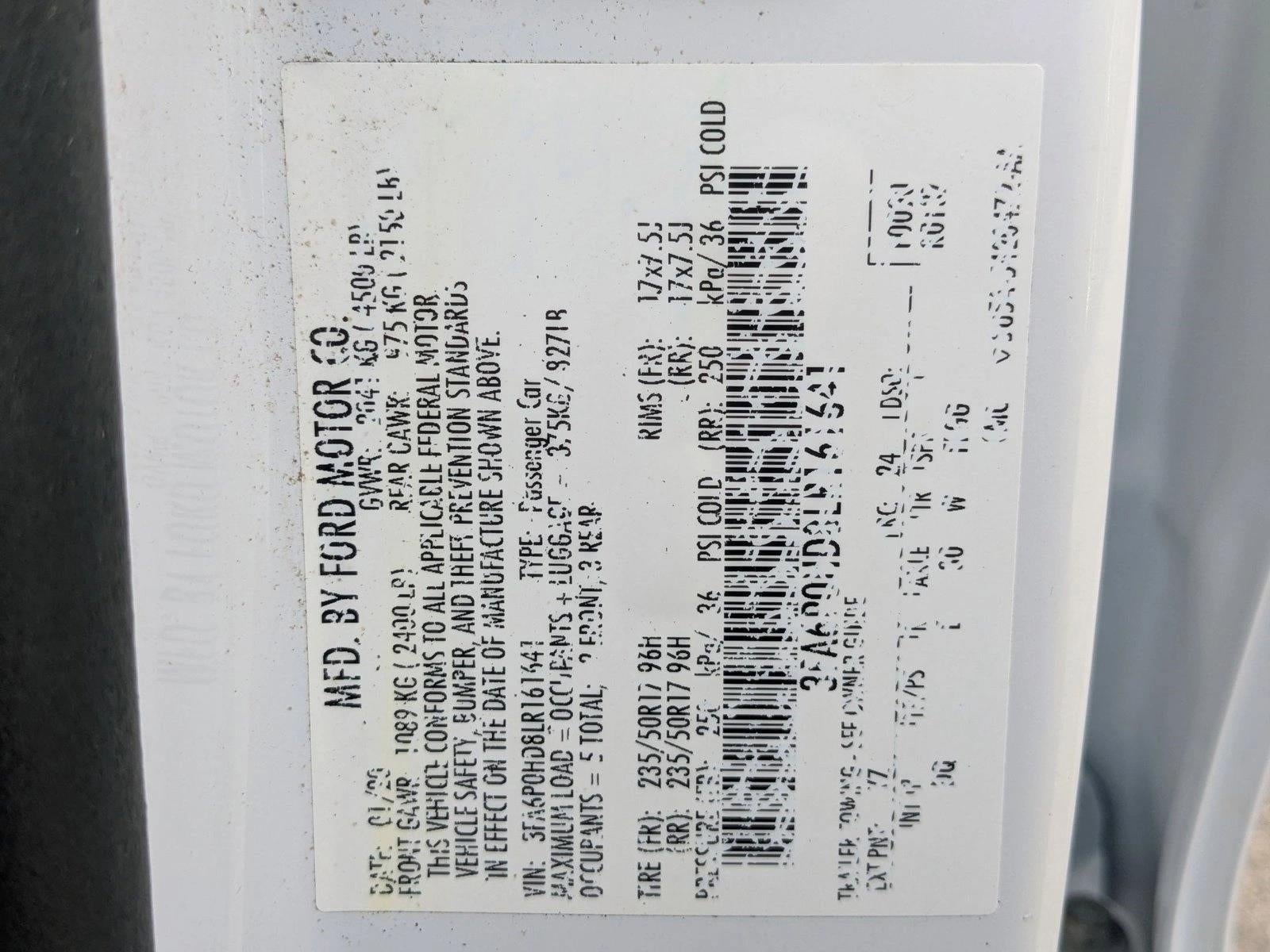 2020 Ford Fusion SE FWD