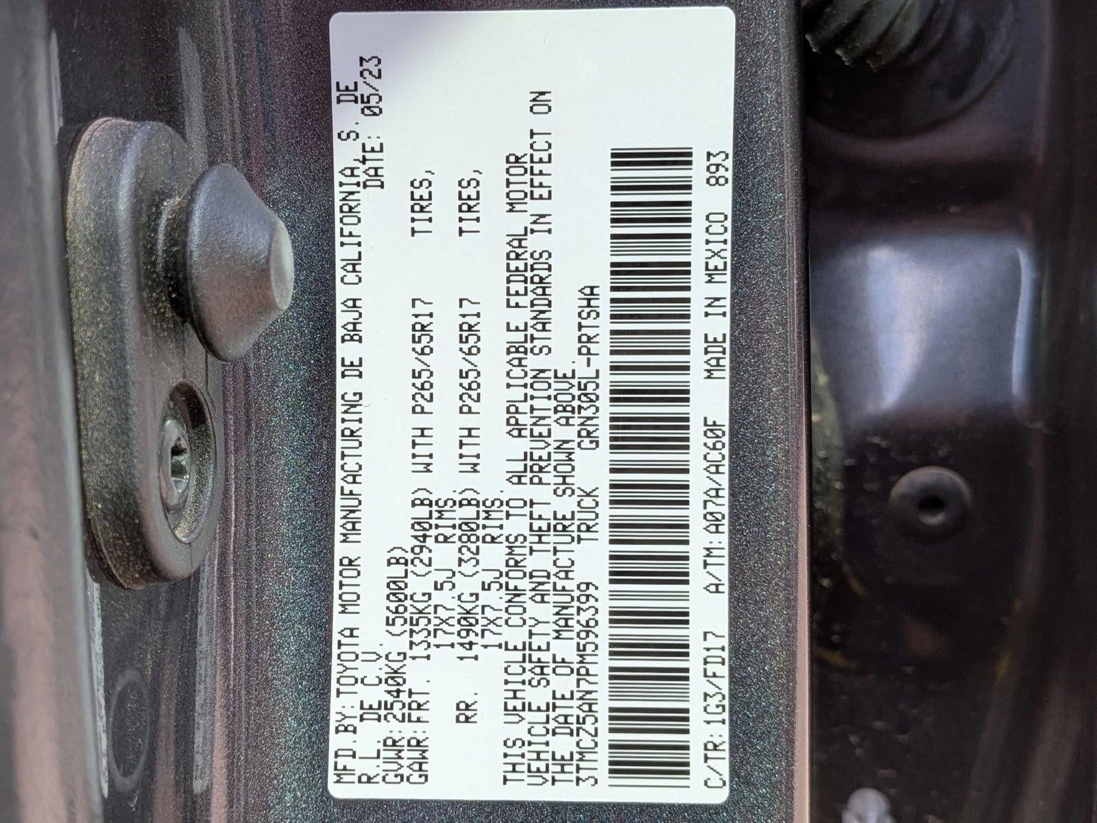 2023 Toyota Tacoma 4WD 4WD TRD Sport Double Cab 5' Bed V6 AT (Natl)