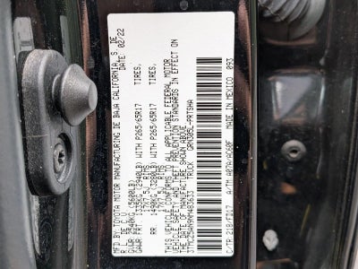 2022 Toyota Tacoma 4WD 4WD TRD Sport Double Cab 5' Bed V6 AT (Natl)