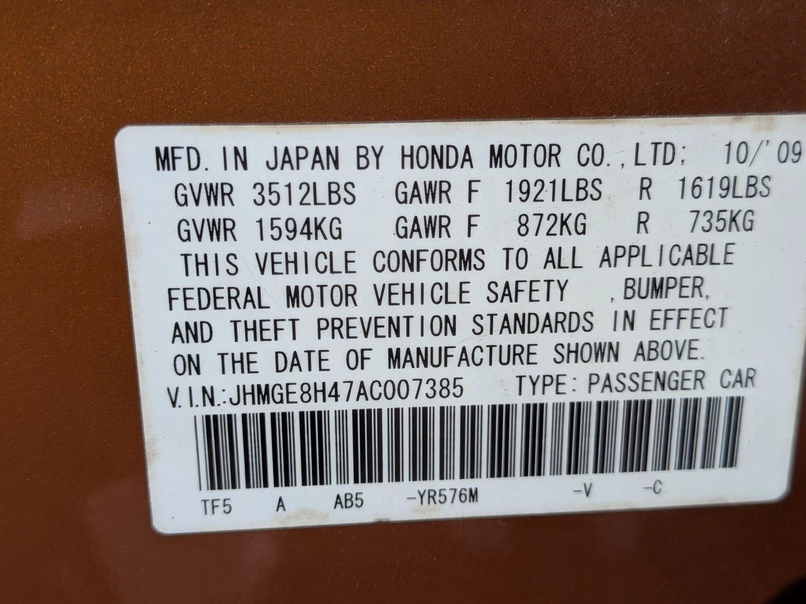 2010 Honda Fit Automatic Sport