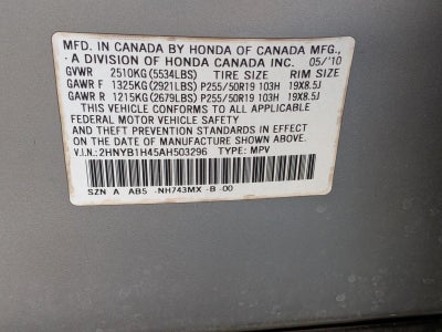 2010 Acura ZDX AWD with Technology Package