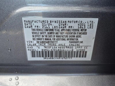 2024 Nissan Sentra SV CVT