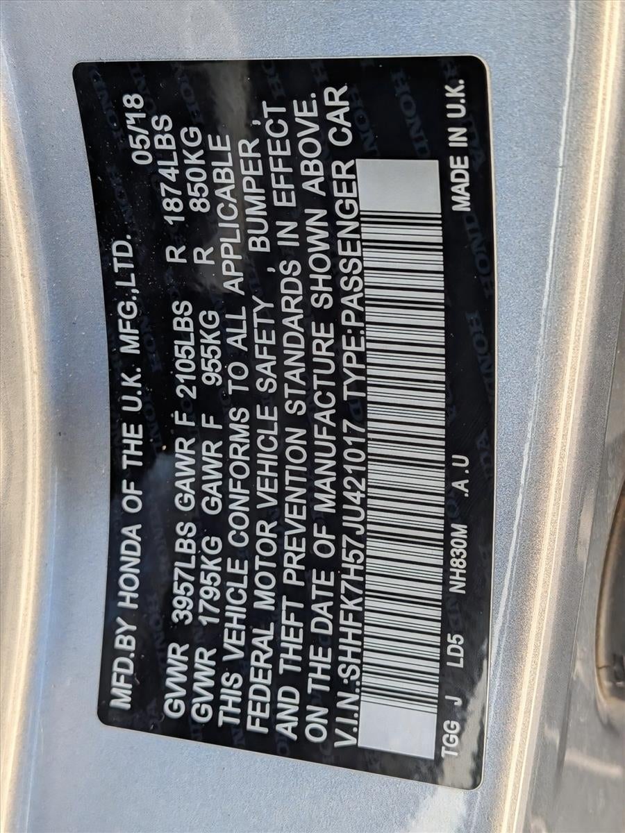 2018 Honda Civic Hatchback EX CVT