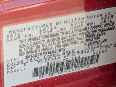2014 Nissan Sentra 4dr Sdn I4 CVT SR