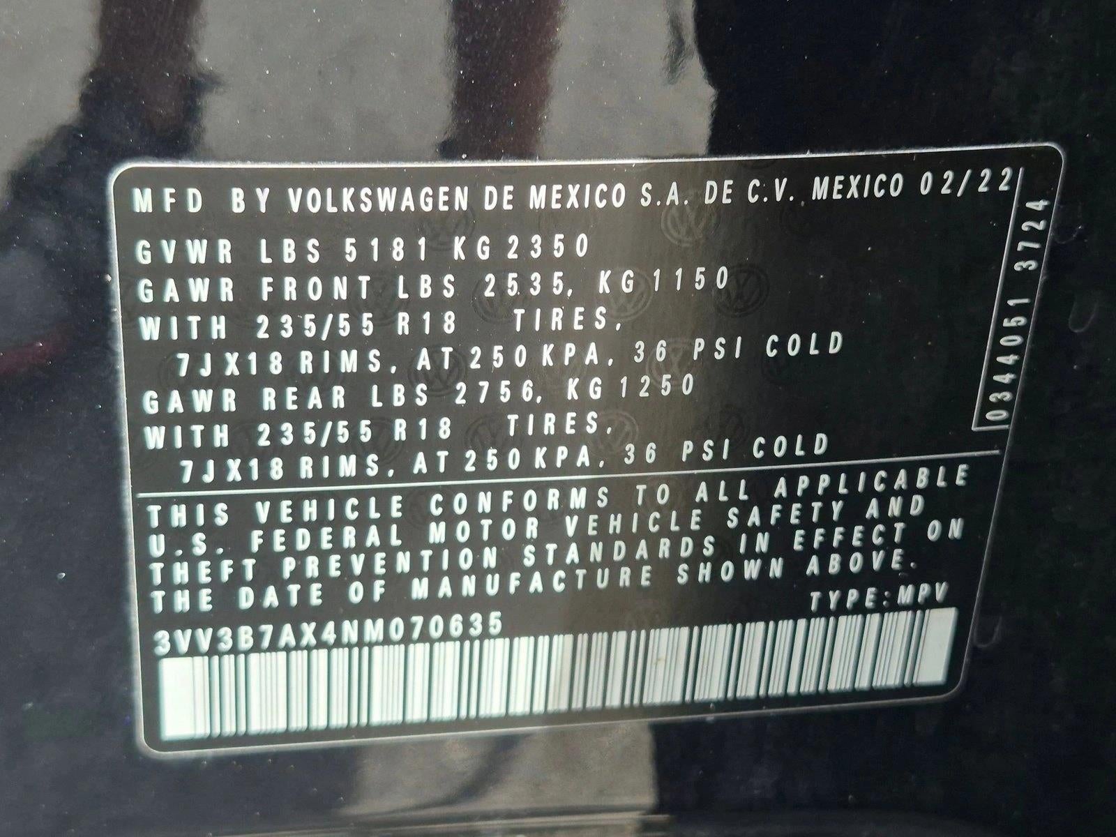 2022 Volkswagen Tiguan 2.0T SE FWD