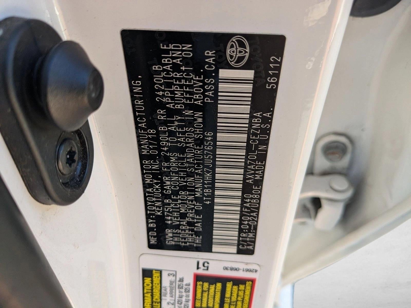 2018 Toyota Camry LE Auto (SE)